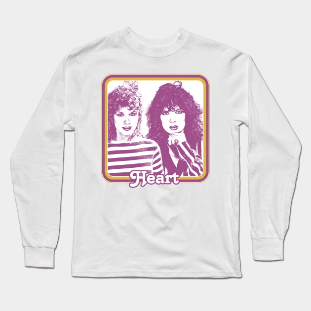 Heart / 80s Styled Original Fan Design Long Sleeve T-Shirt by DankFutura